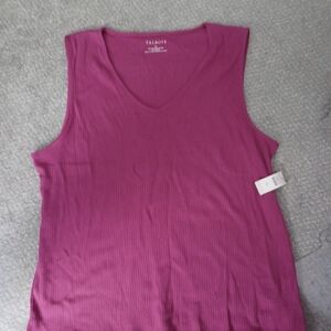 Talbots Women's V-Neck Berry Tank Top